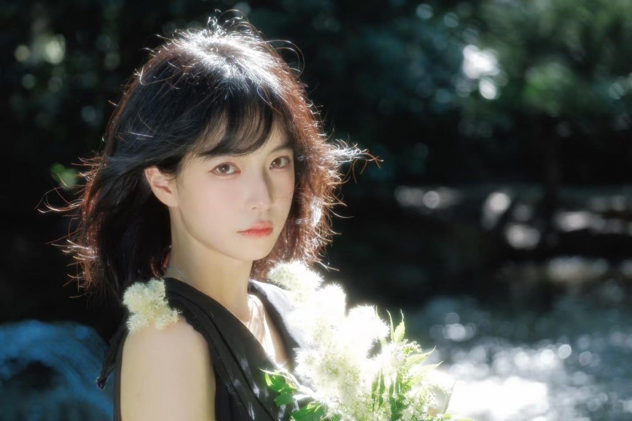 Asian beauty in a serene setting