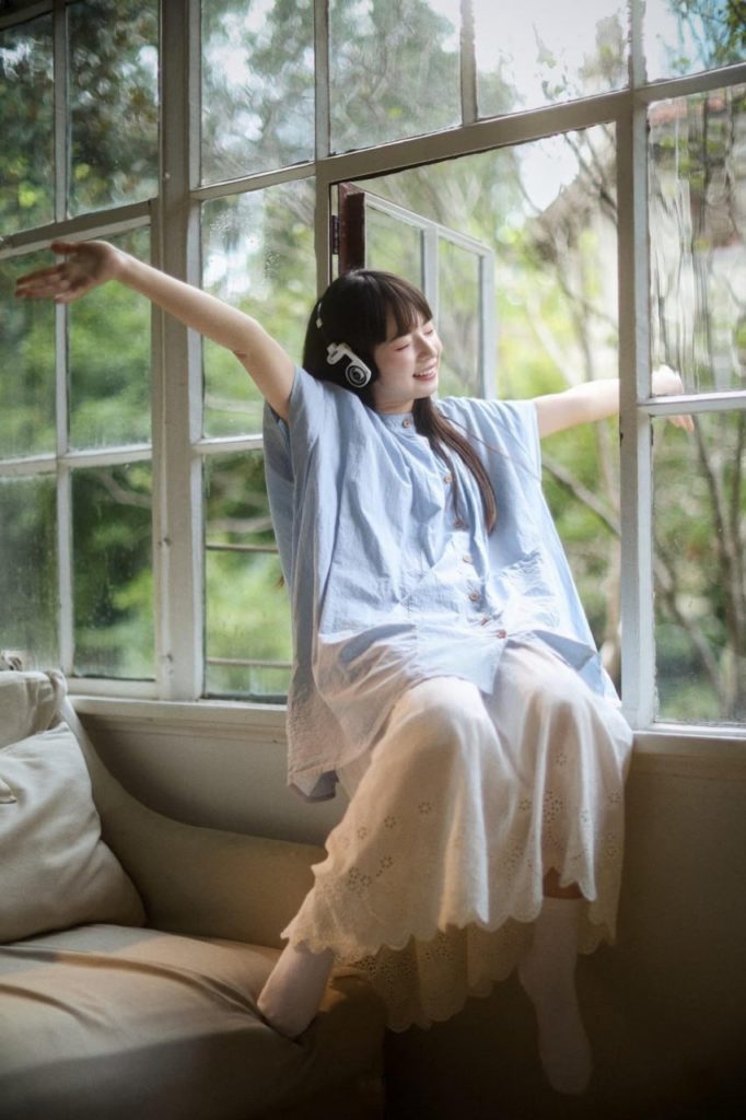 Elegant Asian woman in modern attire