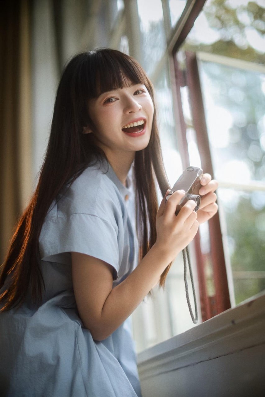 Radiant charm of an elegant young girl