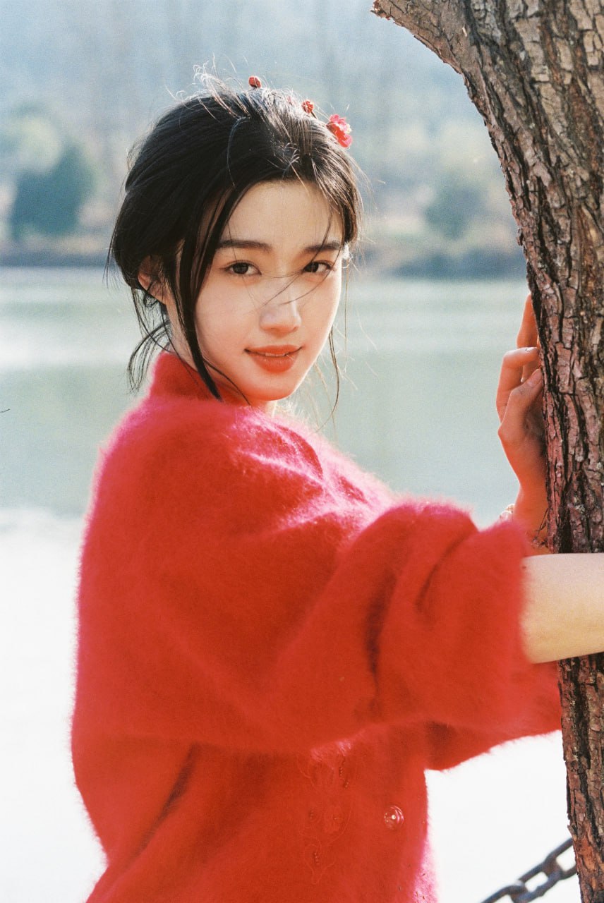 Artistic portrayal of natural Asian charm