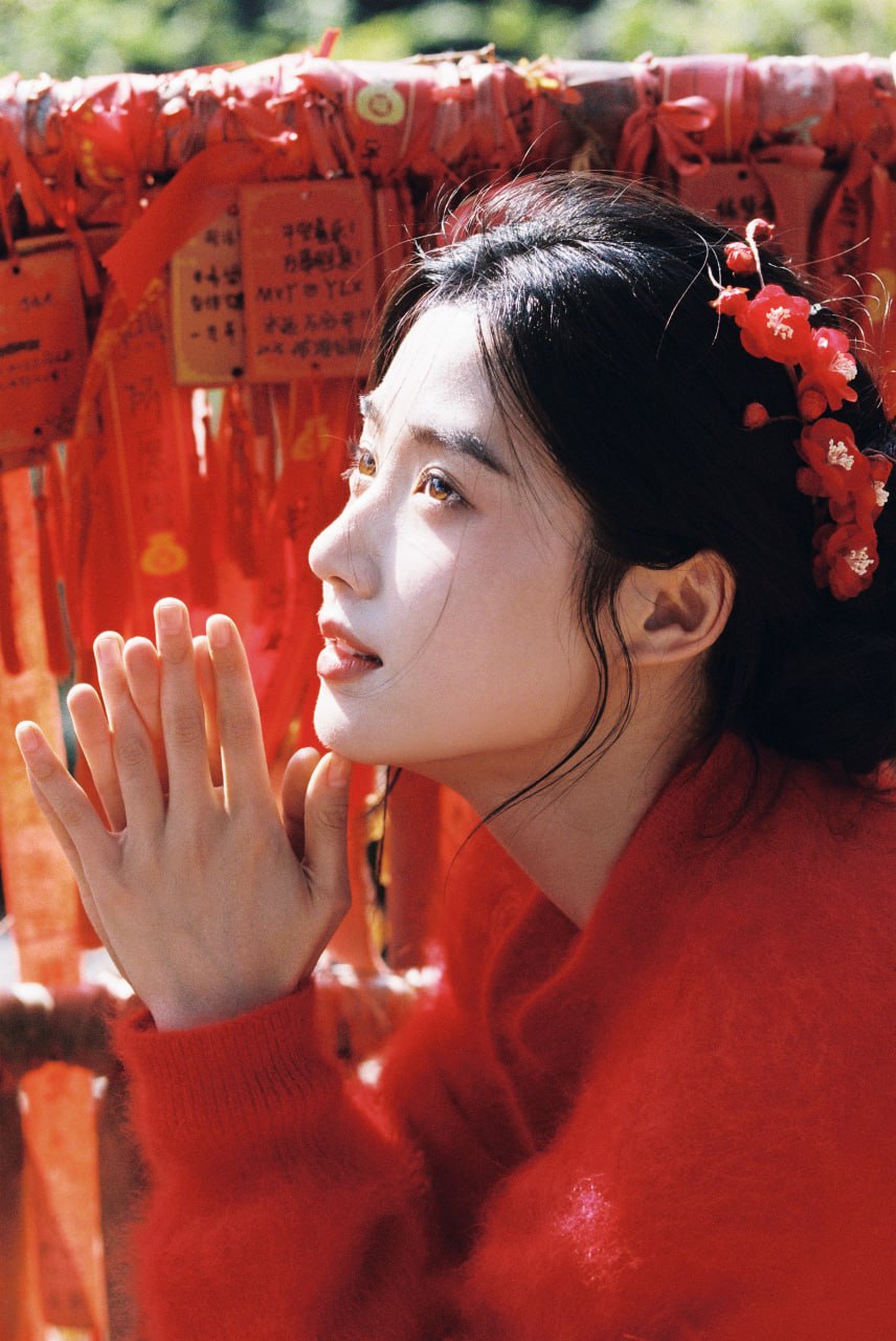 Natural Asian beauty with a serene expression