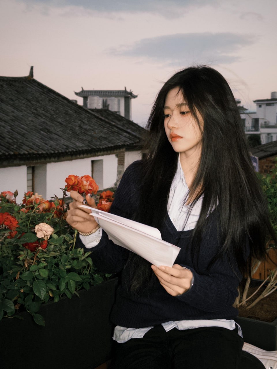 Bright and cheerful photo of an Asian beauty