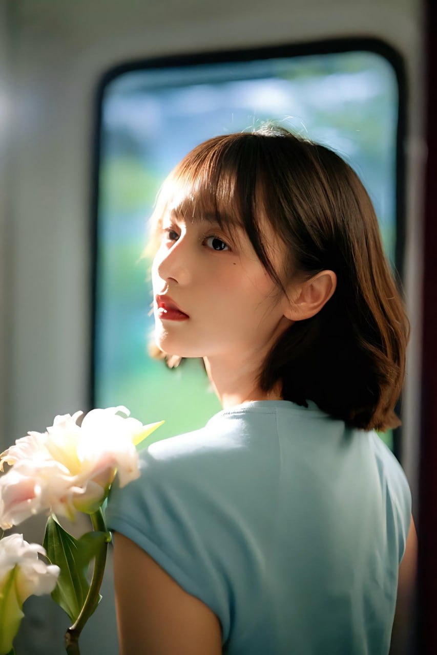 Artistic portrait of an Asian beauty in focus