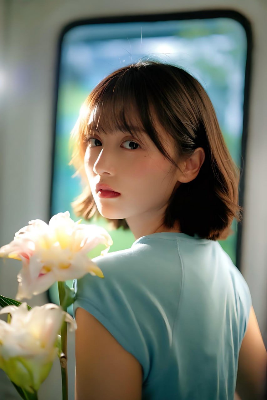 Asian beauty photographed in soft focus