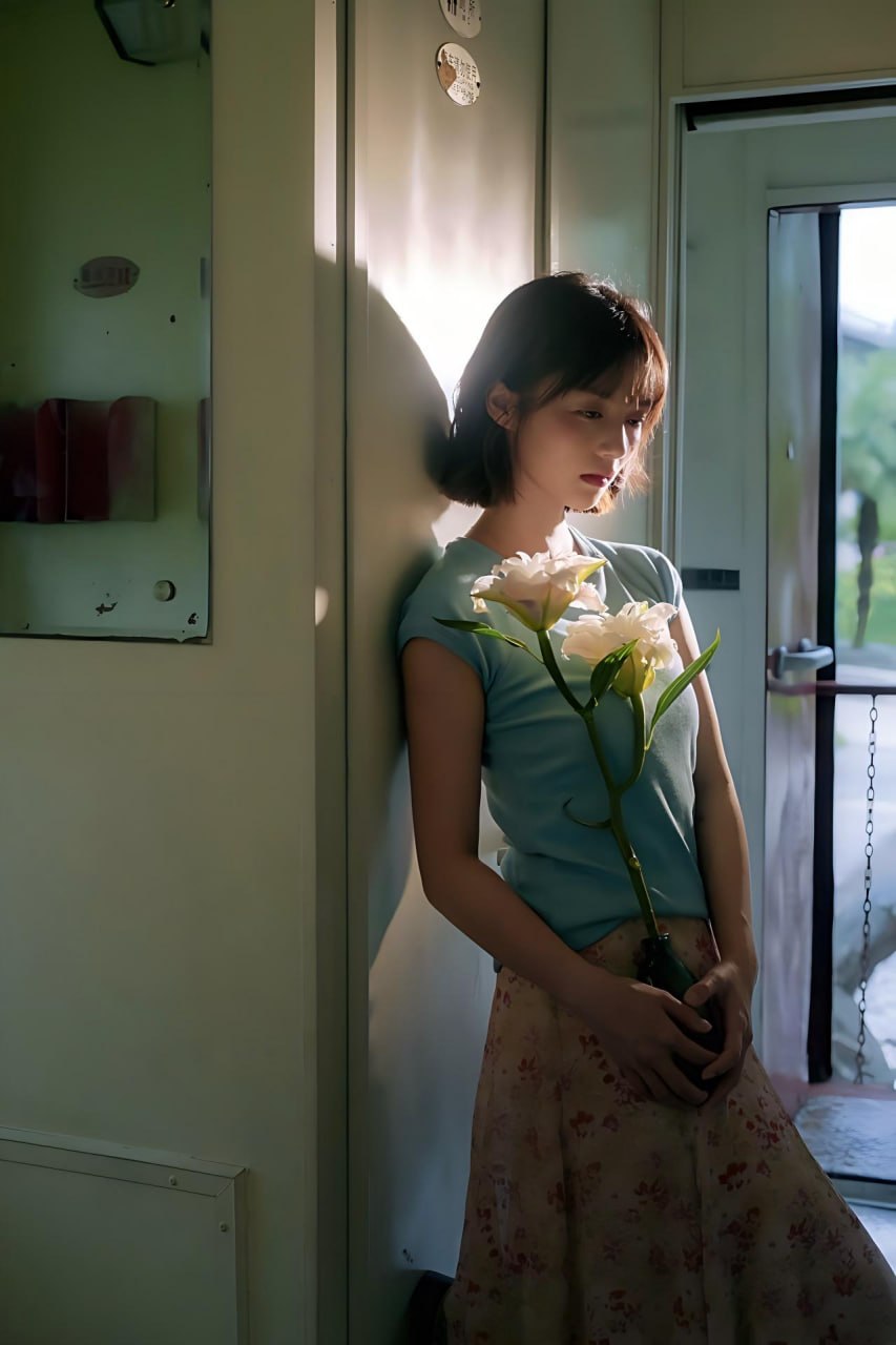 Natural grace of a stunning young lady