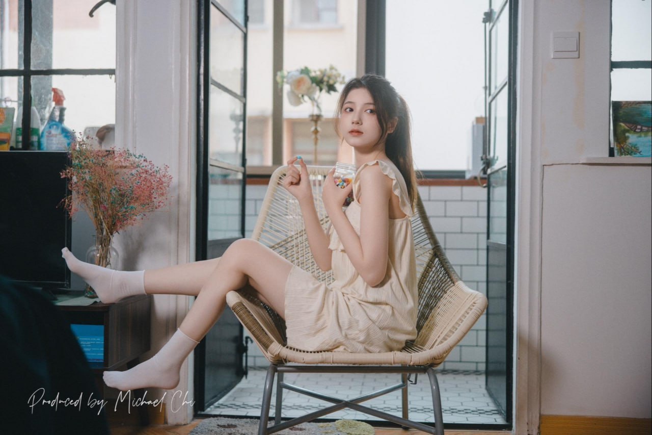 Graceful and serene portrait of natural charm